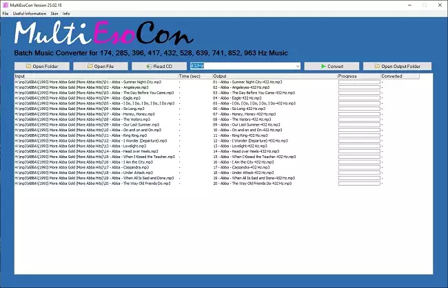 Multiesocon 432 Hz Converter